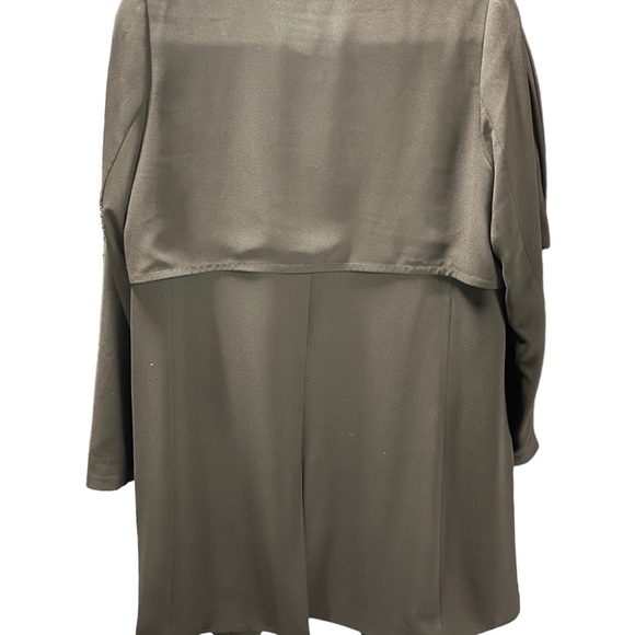 Romeo & Juliet Couture Black Waterfall Open Front Trench Coat - Picture 4 of 5